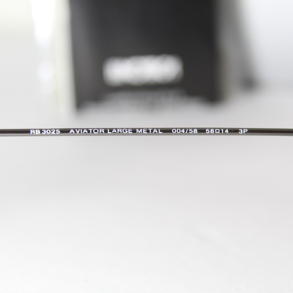 RAY-BAN RB 3025 004/58 POLARIZED GUNMETAL AVIATORS - Picture 6 of 8